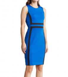 Calvin Klein Blue Scuba Sheath Dress