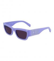 Karl Lagerfeld Purple Rectangular Sunglasses