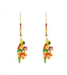 Betsey Johnson Multi Color Parrot Earrings