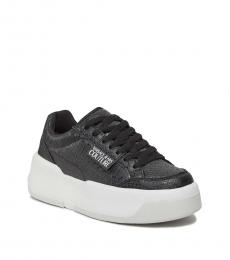 Versace Jeans Couture Black Leather Sneakers