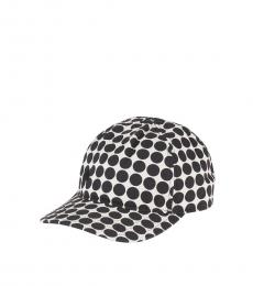 Kate Spade Black & White Polka Dot Baseball Cap