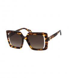 Just Cavalli Brown Square Sunglasses