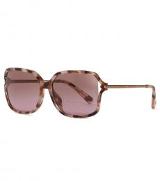 Pink Tortoise Square Sunglasses