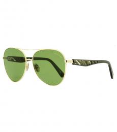 Roberto Cavalli Green Pilot Sunglasses