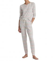 Ralph Lauren Light Grey Henley Jogger Pajama Set
