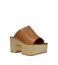 Givenchy Brown Leather Wedges