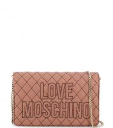 Love Moschino Pink Cross-Stitch Small Crossbody