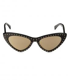Black Studded Cat Eye Sunglasses
