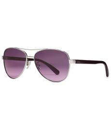 Coach Purple Signature Pilot Sunglasses