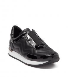 Black Leather Melody Slip-On Sneaker