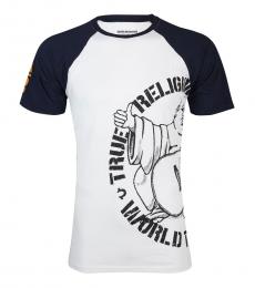 True Religion White Part Buddha Raglan T-Shirt
