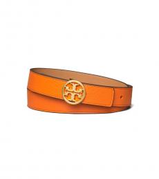 Tory Burch Mango-Cardamom Gold Reversible Belt