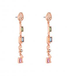 Just Cavalli Rose Gold Logo Link Earrings