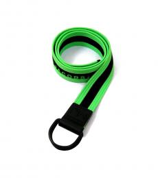 Neon Green Stripe Logo Belt