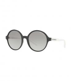 Armani Exchange Black White Round Sunglasses