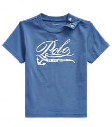 Ralph Lauren Baby Boys Federal Blue Graphic T-Shirt