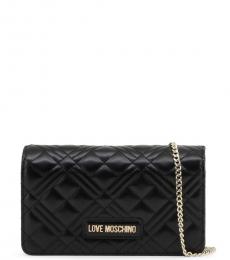 Love Moschino Black Quilted Chain Small Crossbody