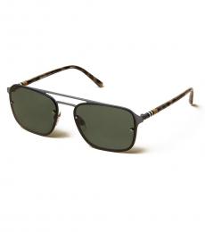 Burberry Matte Grey Navigator Sunglasses