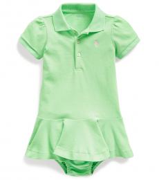 Ralph Lauren Baby Girls New Lime Pique Polo Dress