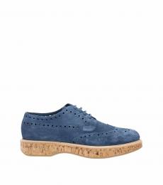 Blue Perforated Lace Ups