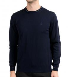 Roberto Cavalli Navy Blue Crewneck Sweater