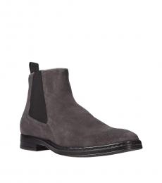 Grey Suede Ankle Boots