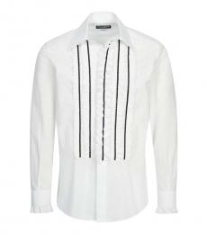 White Front Striped Shirt