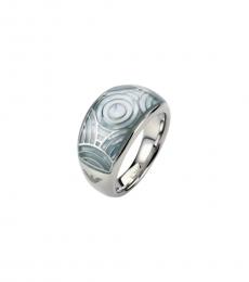 Emporio Armani Silver Circle Pattern Ring
