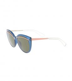 Rose gold-Blue Cat Eye Sunglasses