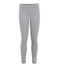 Calvin Klein Girls Light Grey Gradient Logo Legging