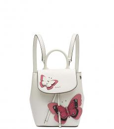 DKNY White Butterfly Mini Backpack