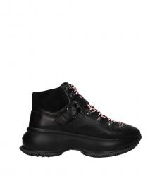 Hogan Black Maxi Leather Boots
