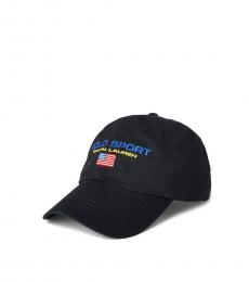 Ralph Lauren Black Polo Sport Chino Ball Cap