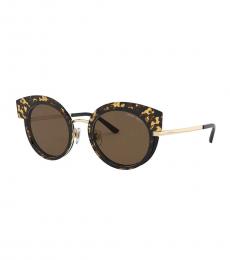 Giorgio Armani Brown Cat Eye Sunglasses