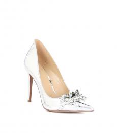 Michael Kors Silver Scarlett Chain Detail Heels