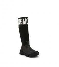 Love Moschino Black Logo Sock Boots