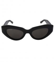 Balenciaga Black Gray Cat Eye Sunglasses