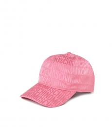 Moschino Pink Sgnature Logo Hat