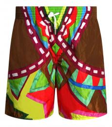 Dsquared2 Brown Printed Swim Shorts