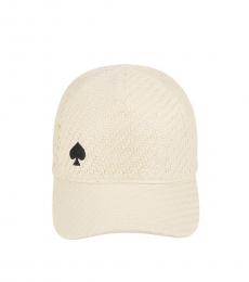Kate Spade White Logo Baseball Cap