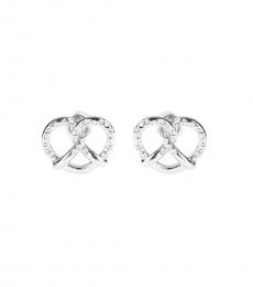 Marc Jacobs Silver Pretzel Stud Earrings
