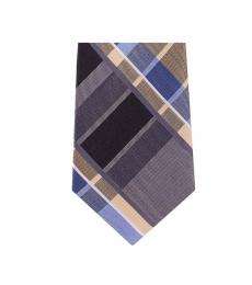 Michael Kors Multi Color Neat Plaid Slim Silk Tie