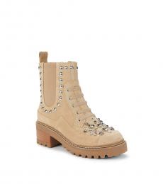 Karl Lagerfeld Beige Breck Embellished Boot