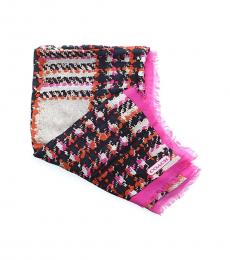 Multicolor Boucle Printed Scarf