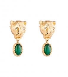Just Cavalli Silver Signature Tiger Head Earrings
