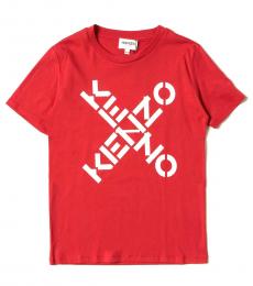 Kenzo Little Boys Red Logo T-Shirt