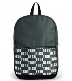 True Religion Dark Green Logo Large Backpack