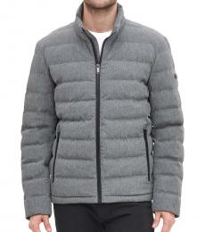 Grey Quilted Puffer Jacket