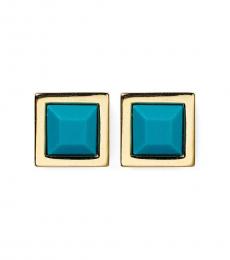 Marc Jacobs Blue Square Stud Earrings