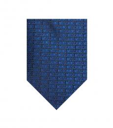 Bright Blue Signature Pattern Tie